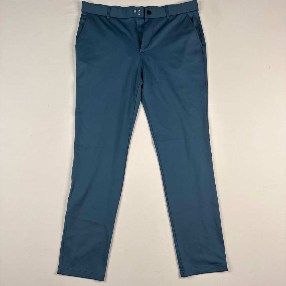 Greyson Golf Pants Mens 34x32 Blue Montauk Performance Trousers Stretch Tailored
